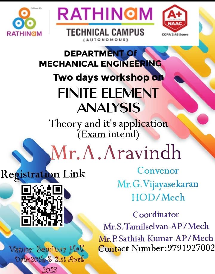 Workshop on Finite Element analysis (Exam Intend) 2023
